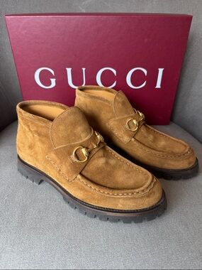 Gucci Suede Horsebit ankle boot